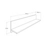Hanah Home Raf-11-Tt-1 Estantería de Pared en Nogal Claro